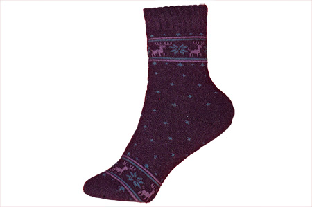 Σετ 6 ζεύγη Χριστουγεννιάτικες Γυναικείες Πετσετέ Κάλτσες 04213