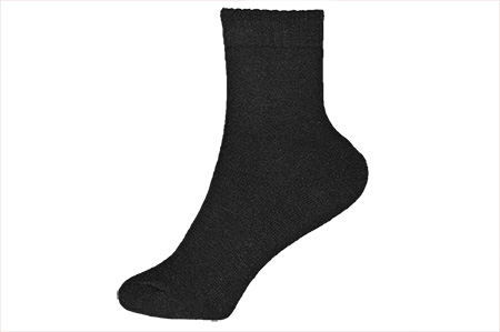 Σετ 3 ζεύγη Μαύρες Μονόχρωμες Ανδρικές Πετσετέ Κάλτσες 0421