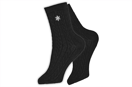 Γυναικείες Μαύρες Βαμβακερές Κάλτσες  045-248/BLACK